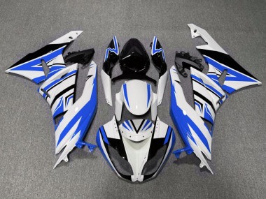 Purchase 2007-2008 White Blue Black Kawasaki ZX6R Motorcycle Fairings UK