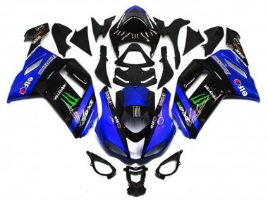 Purchase 2007-2008 Blue Black Green Monster Kawasaki ZX6R Motorcycle Fairings UK