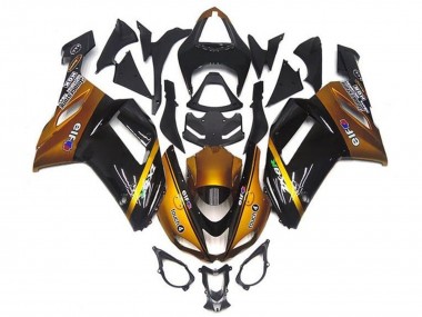Purchase 2007-2008 Gold Black Elf Kawasaki ZX6R Motorcycle Fairings UK