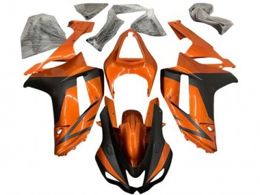Purchase 2007-2008 Orange Matte Black Kawasaki ZX6R Motorcycle Fairings UK