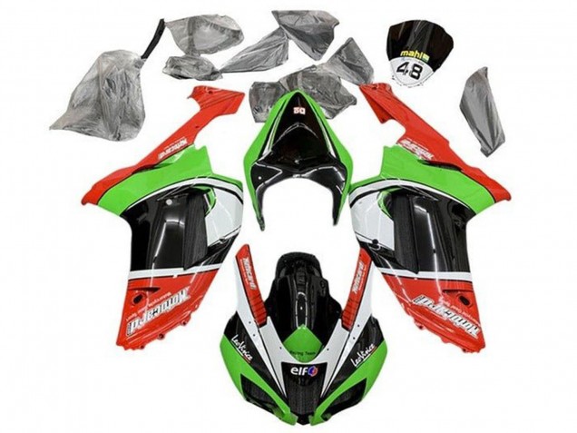 Purchase 2007-2008 Red Green Black White Kawasaki ZX6R Motorcycle Fairings UK