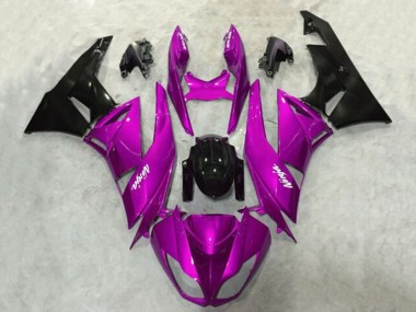 Purchase 2009-2012 Purple Glossy Black Kawasaki ZX6R Motorcycle Fairings UK