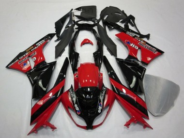 Purchase 2009-2012 Red Glossy Black Elf Touch4 Bridgestone Kawasaki ZX6R Motorcycle Fairings UK