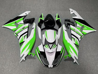 Purchase 2009-2012 White Green Black Kawasaki ZX6R Motorcycle Fairing UK