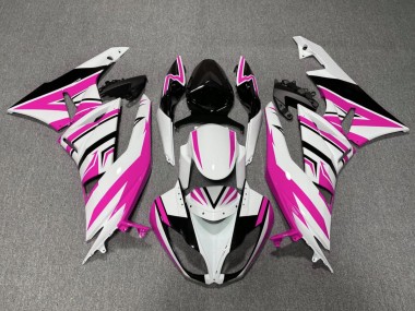 Purchase 2009-2012 White Pink Black Kawasaki ZX6R Motorcycle Fairings UK