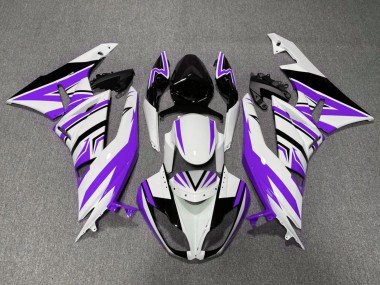 Purchase 2009-2012 White Purple Black Kawasaki ZX6R Motorcycle Fairings UK
