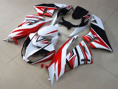 Purchase 2009-2012 White Red Black Kawasaki ZX6R Motorcycle Fairings UK
