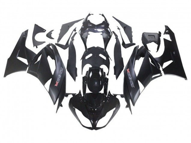 Purchase 2009-2012 Glossy Black Matte Black Kawasaki ZX6R Motorcycle Fairing Kits UK