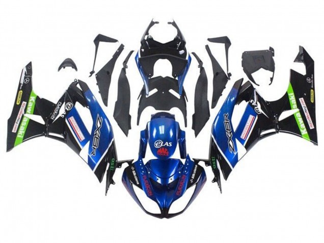 Purchase 2009-2012 Blue Glossy Black Red Green Kawasaki ZX6R Motorcycle Fairings UK
