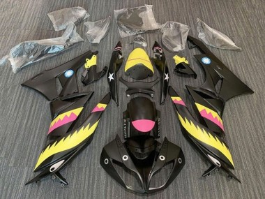 Purchase 2009-2012 Yellow Pink Matte Black Shark Kawasaki ZX6R Motorcycle Fairings UK