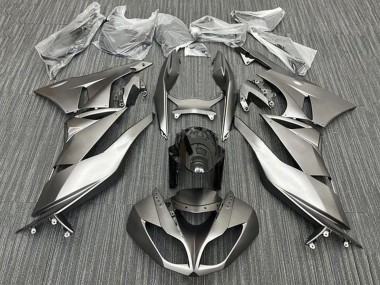 Purchase 2009-2012 Matte Silver Black Kawasaki ZX6R Motorcycle Fairings UK