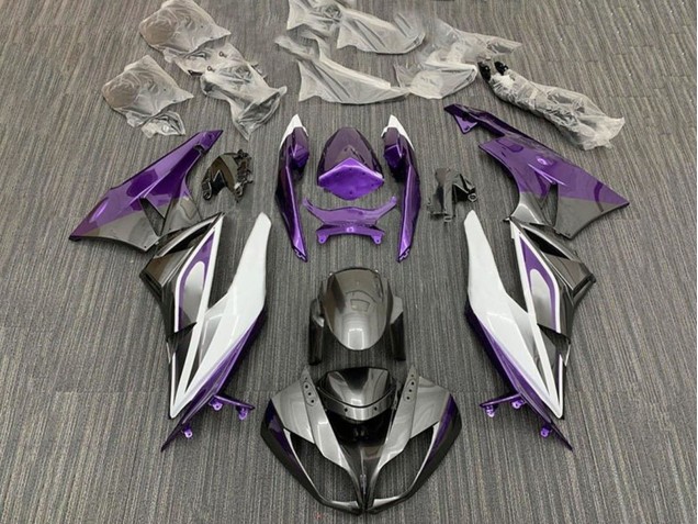 Purchase 2009-2012 Purple White Silver Black Kawasaki ZX6R Motorcycle Fairings UK