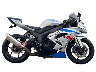 Purchase 2009-2012 White Blue Red Black Kawasaki ZX6R Motorcycle Fairings UK