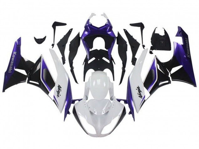 Purchase 2009-2012 Purple White Black Kawasaki ZX6R Motorcycle Fairings UK