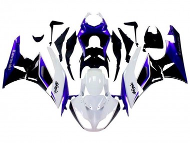Purchase 2009-2012 Blue White Black Kawasaki ZX6R Motorcycle Fairings UK