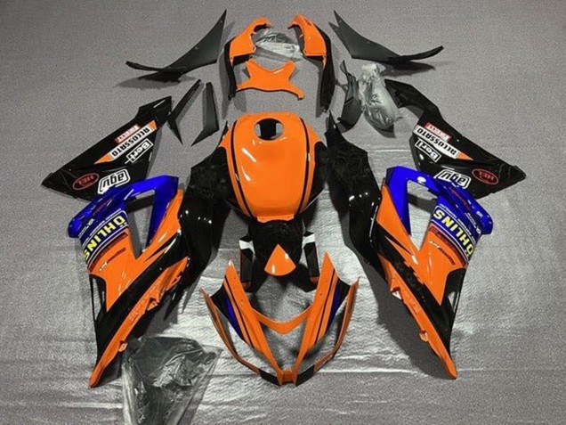 Purchase 2013-2018 Orange Blue Black Kawasaki ZX6R Motorcycle Fairings UK