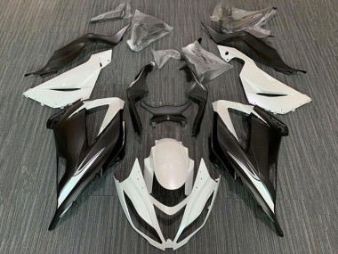 Purchase 2013-2018 White Matte Black Kawasaki ZX6R Motorcycle Fairing Kits UK