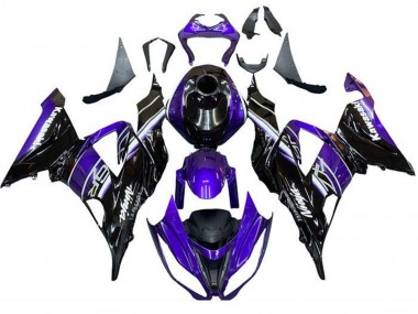 Purchase 2013-2018 Blue Glossy Black Kawasaki ZX6R Motorcycle Fairing UK