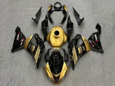 Purchase 2013-2018 Gold Glossy Black Kawasaki ZX6R Motorcycle Fairings UK