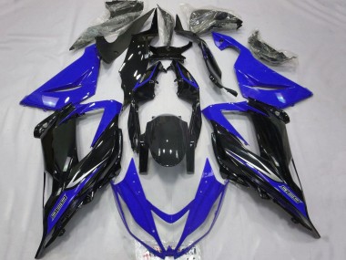 Purchase 2013-2018 Blue Glossy Black Kawasaki ZX6R Motorcycle Fairings UK