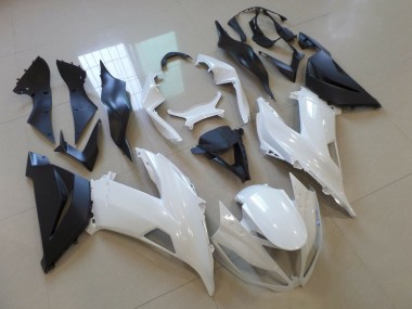 Purchase 2013-2018 White Matte Black Kawasaki ZX6R Motorcycle Fairing UK