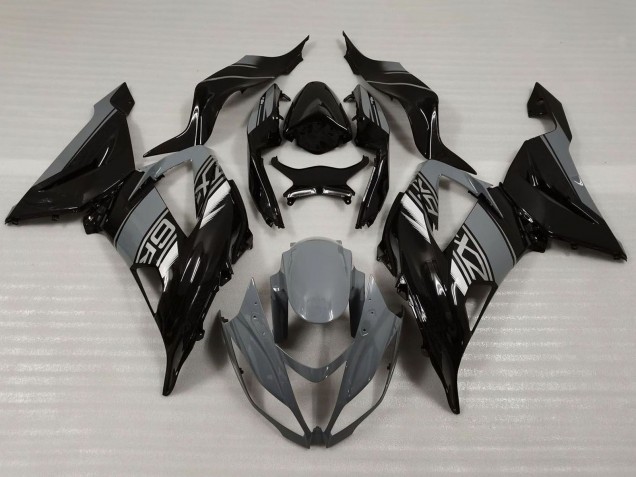 Purchase 2013-2018 Nardo Grey Glossy Black Kawasaki ZX6R Motorcycle Fairings UK