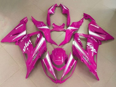 Purchase 2013-2018 Pink White Kawasaki ZX6R Motorcycle Fairings UK