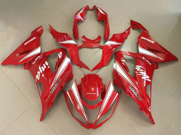 Purchase 2013-2018 Red White Kawasaki ZX6R Motorcycle Fairings UK