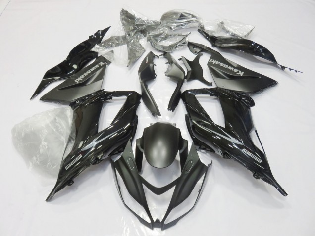 Purchase 2013-2018 Glossy Black Matte Black Kawasaki ZX6R Motorcycle Fairings UK