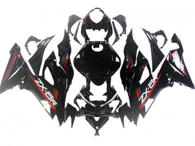 Purchase 2019-2022 Glossy Black Red Kawasaki ZX6R Motorcycle Fairings UK