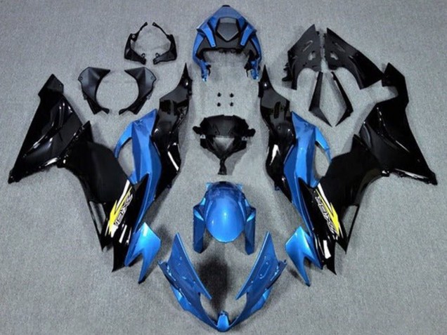 Purchase 2019-2022 Blue Glossy Black Yellow Kawasaki ZX6R Motorcycle Fairings UK