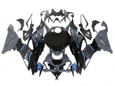 Purchase 2019-2022 Grey Blue Black Honeycomb Kawasaki ZX6R Motorcycle Fairings UK