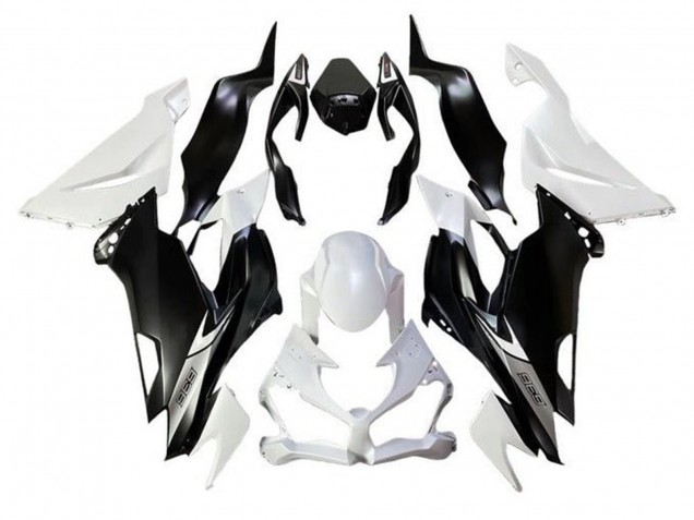 Purchase 2019-2022 White Matte Black Kawasaki ZX6R Motorcycle Fairings UK