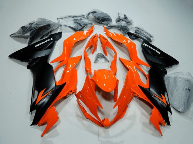 Purchase 2019-2022 Orange Matte Black Kawasaki ZX6R Motorcycle Fairings UK