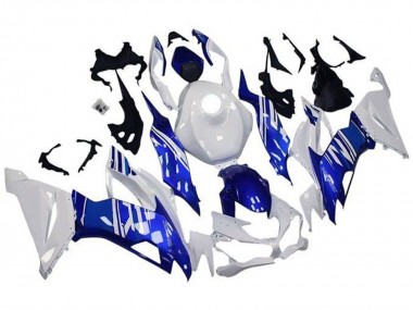 Purchase 2019-2022 White Blue Kawasaki ZX6R Motorcycle Fairings UK