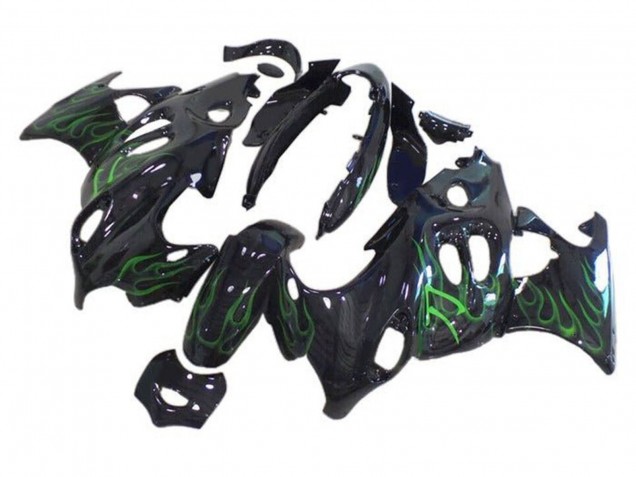 Purchase 2004-2006 Black Green Flame Suzuki GSX600F/GSX750F Katana Motorcycle Fairings UK