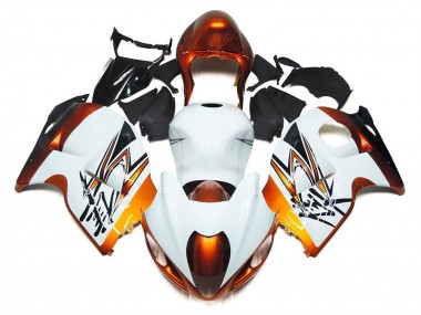 Purchase 1996-2007 White Orange Black Suzuki GSXR1000 Motorcycle Fairings UK
