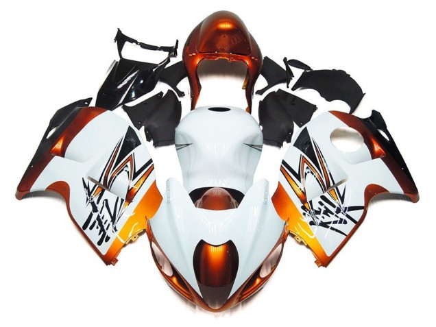 Purchase 1996-2007 White Orange Black Suzuki GSXR1000 Motorcycle Fairings UK