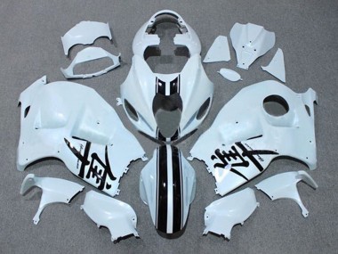 Purchase 1996-2007 White Black Stripe Suzuki GSXR1000 Motorcycle Fairings UK