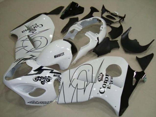 Purchase 1996-2007 White Black Corona Tribal Suzuki GSXR1000 Motorcycle Fairings UK