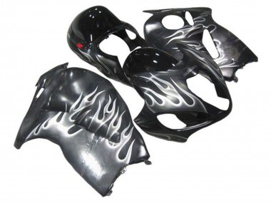 Purchase 1996-2007 Grey Black White Flame Suzuki GSXR1000 Motorcycle Fairings UK