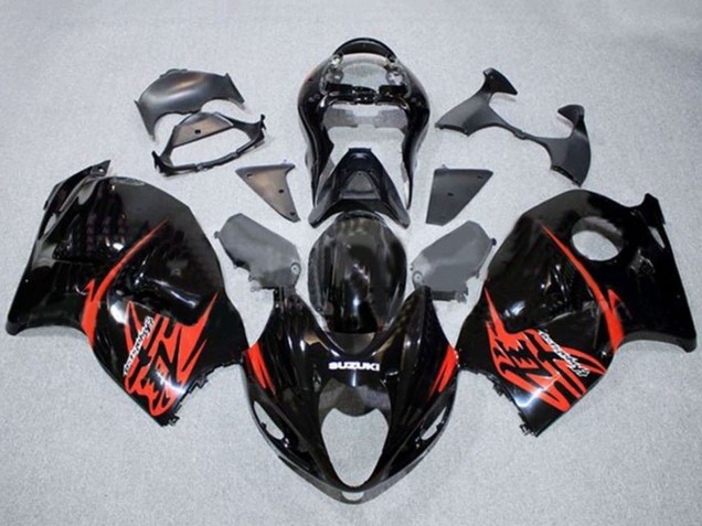 Purchase 1996-2007 Glossy Black Red Suzuki GSXR1000 Motorcycle Fairings UK
