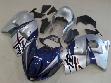 Purchase 1996-2007 Silver Dark Blue Suzuki GSXR1000 Motorcycle Fairings UK