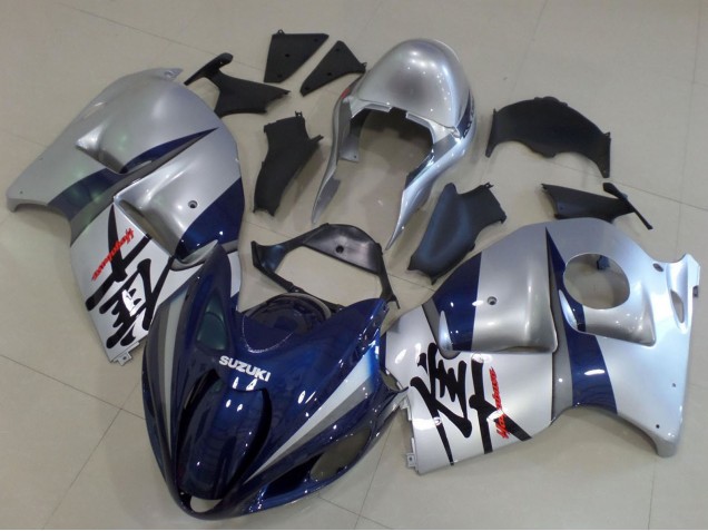 Purchase 1996-2007 Silver Dark Blue Suzuki GSXR1000 Motorcycle Fairings UK
