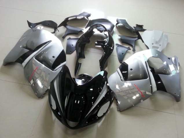 Purchase 1996-2007 Glossy Black Silver Chrome Suzuki GSXR1000 Motorcycle Fairings UK