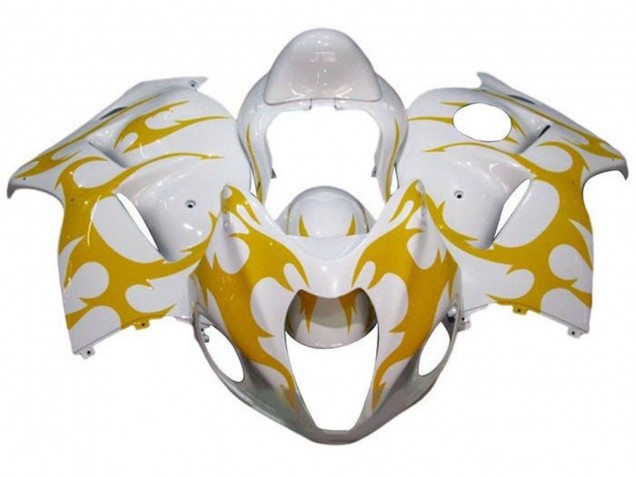 Purchase 2008-2020 White Yellow Tribal Suzuki GSXR 1300 Hayabusa Motorcycle Fairings UK