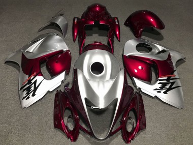 Purchase 2008-2020 Silver Dark Red Suzuki GSXR 1300 Hayabusa Motorcycle Fairings UK