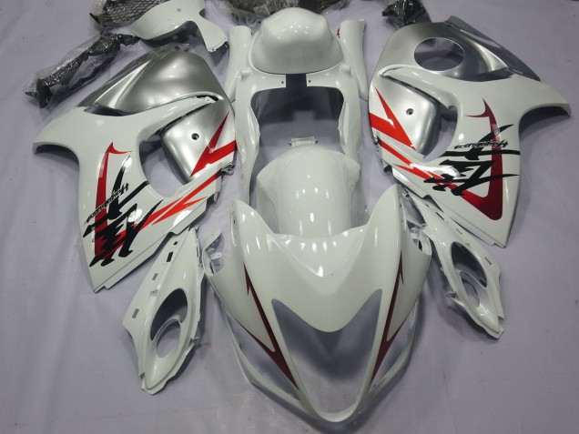 Purchase 2008-2020 White Red Silver Suzuki GSXR 1300 Hayabusa Motorcycle Fairings UK