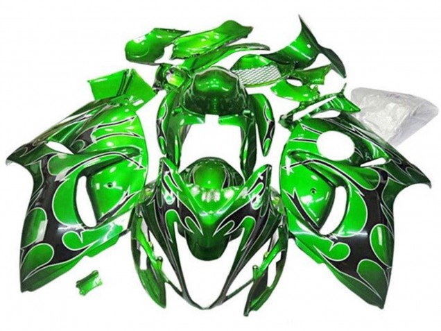 Purchase 2008-2020 Green Black Tribal Suzuki GSXR 1300 Hayabusa Motorcycle Fairings UK