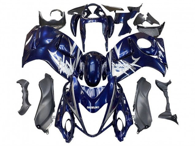 Purchase 2008-2020 Dark Blue Silver White Suzuki GSXR 1300 Hayabusa Motorcycle Fairings UK